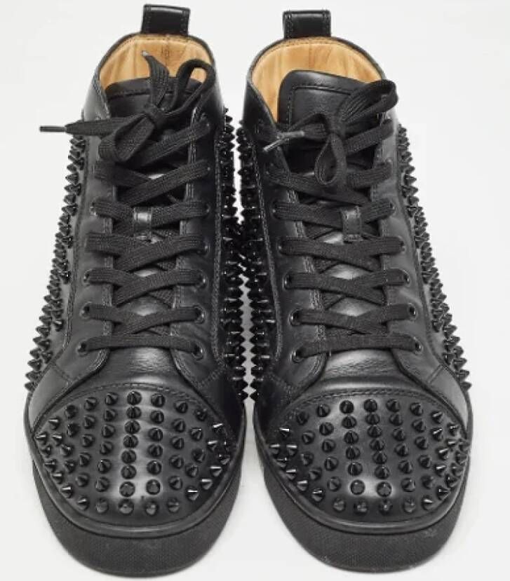 Christian Louboutin Pre-owned Leather sneakers Black Heren