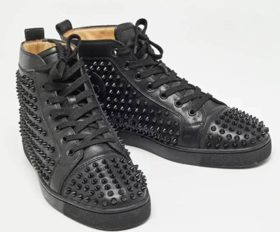 Christian Louboutin Pre-owned Leather sneakers Black Heren