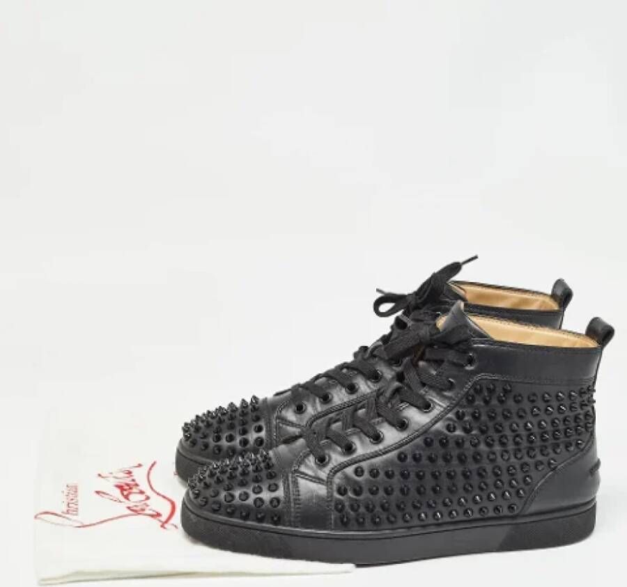 Christian Louboutin Pre-owned Leather sneakers Black Heren