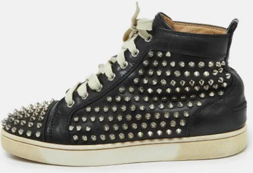 Christian Louboutin Pre-owned Leather sneakers Black Heren