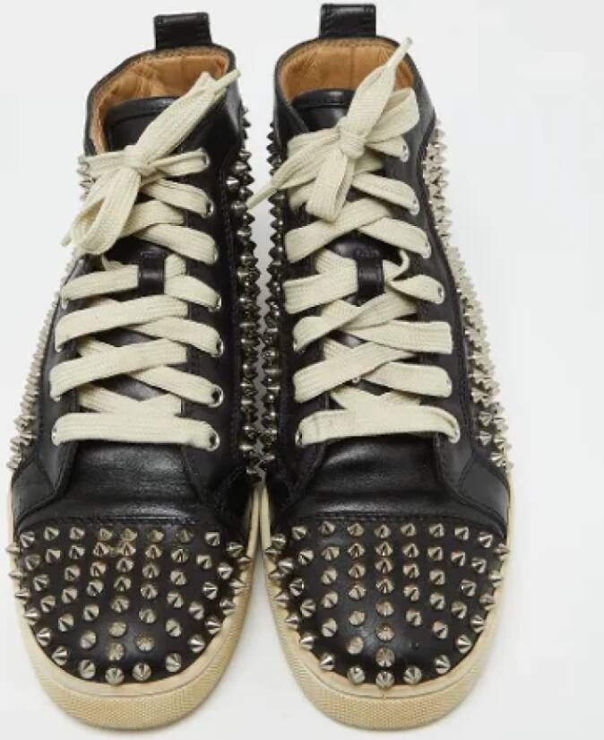 Christian Louboutin Pre-owned Leather sneakers Black Heren