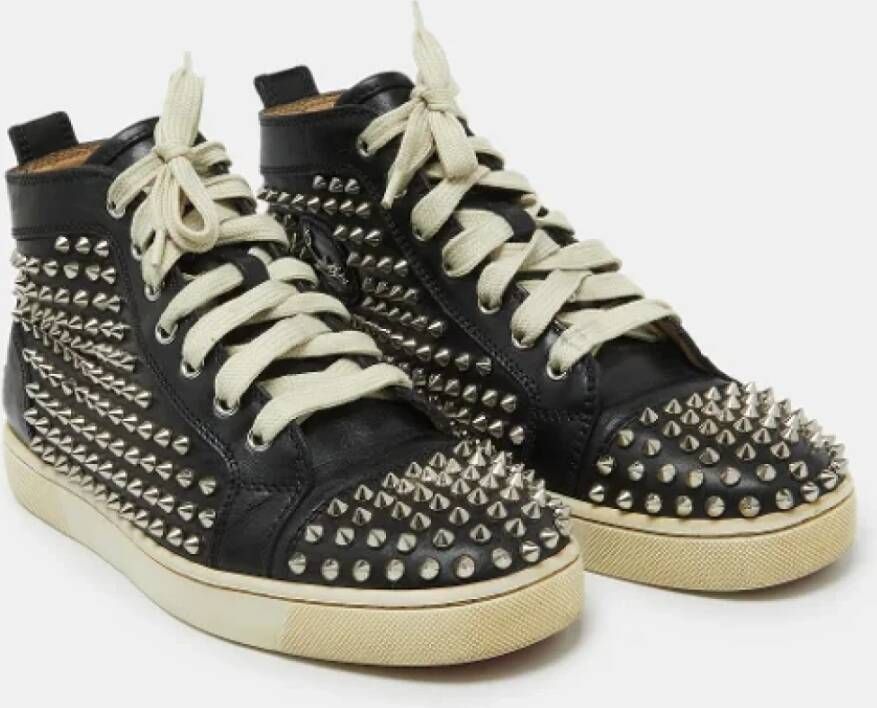 Christian Louboutin Pre-owned Leather sneakers Black Heren