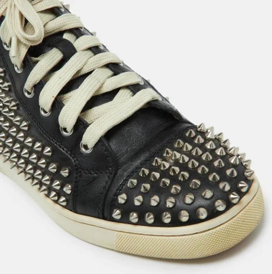 Christian Louboutin Pre-owned Leather sneakers Black Heren