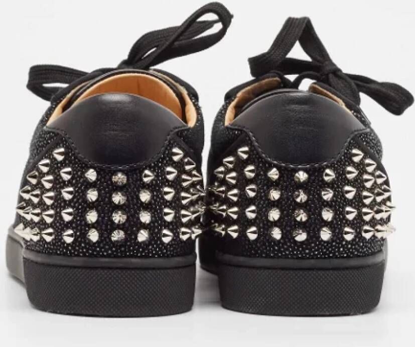 Christian Louboutin Pre-owned Leather sneakers Black Heren