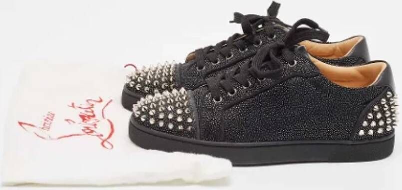 Christian Louboutin Pre-owned Leather sneakers Black Heren