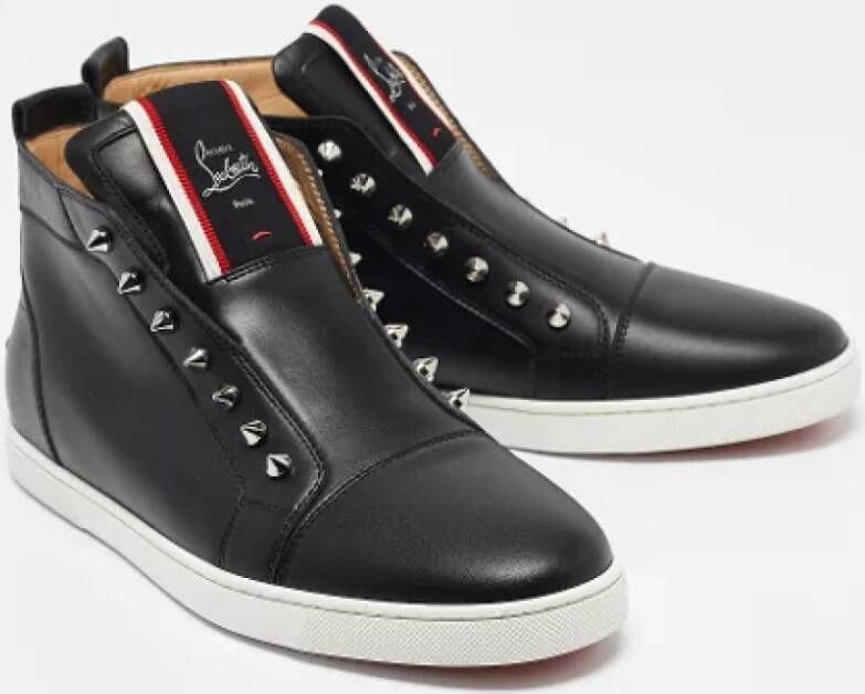 Christian Louboutin Pre-owned Leather sneakers Black Heren