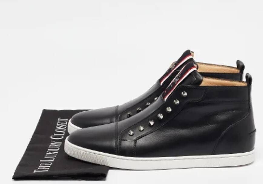 Christian Louboutin Pre-owned Leather sneakers Black Heren