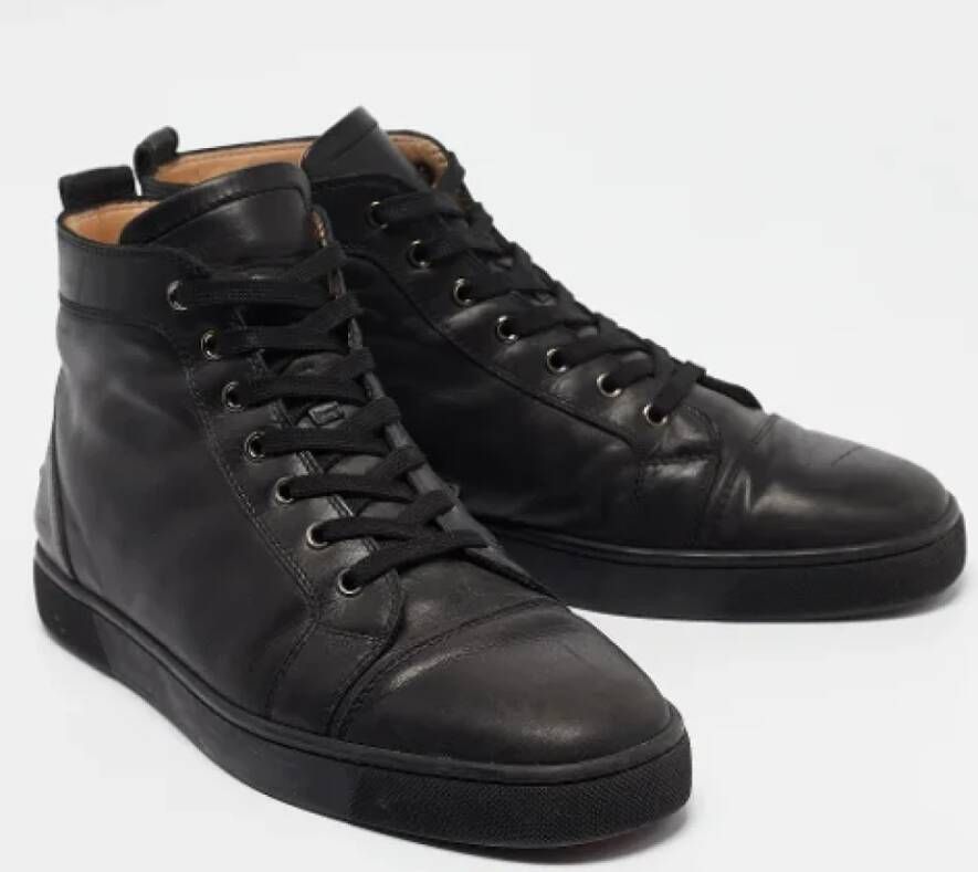 Christian Louboutin Pre-owned Leather sneakers Black Heren