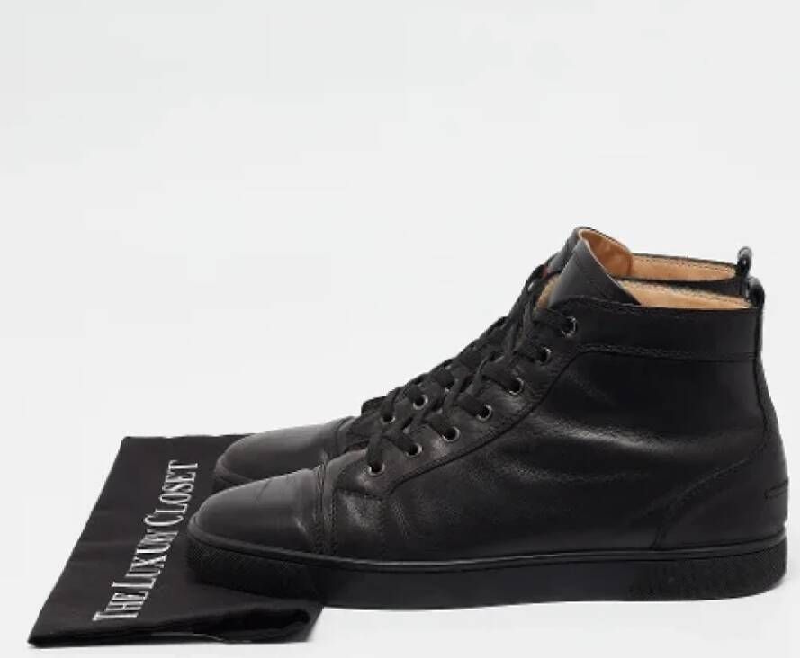 Christian Louboutin Pre-owned Leather sneakers Black Heren