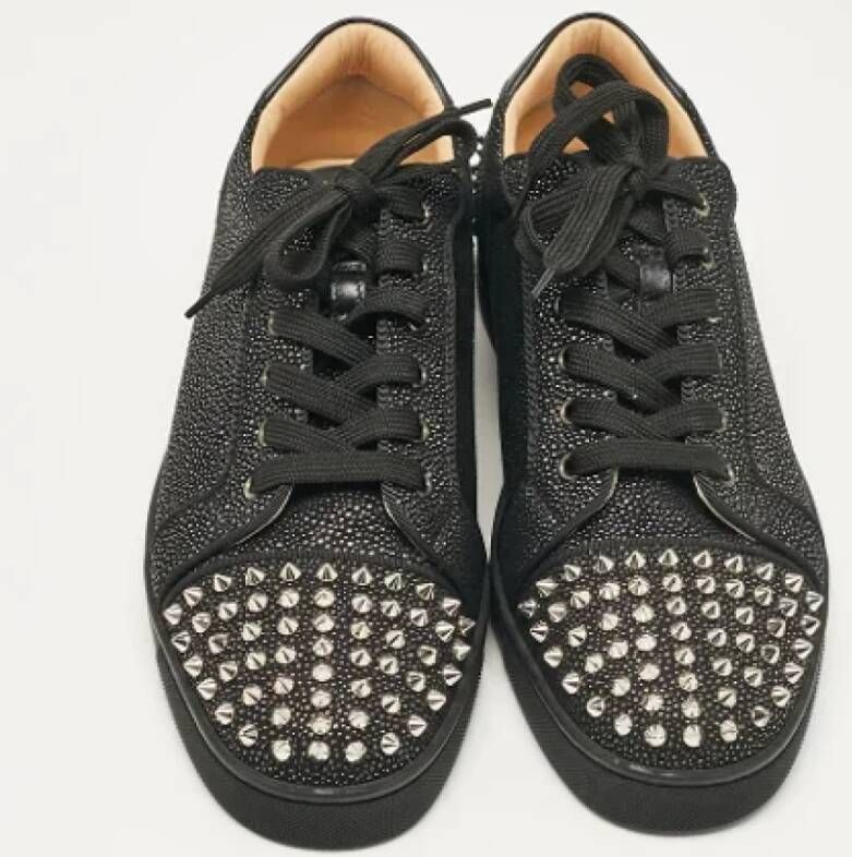 Christian Louboutin Pre-owned Leather sneakers Black Heren