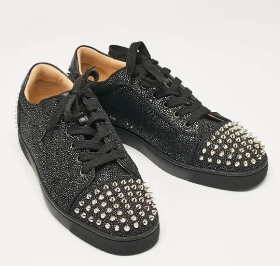 Christian Louboutin Pre-owned Leather sneakers Black Heren