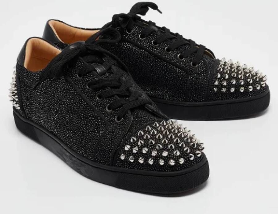 Christian Louboutin Pre-owned Leather sneakers Black Heren