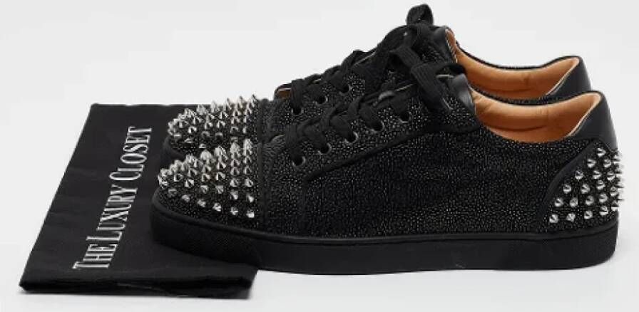 Christian Louboutin Pre-owned Leather sneakers Black Heren