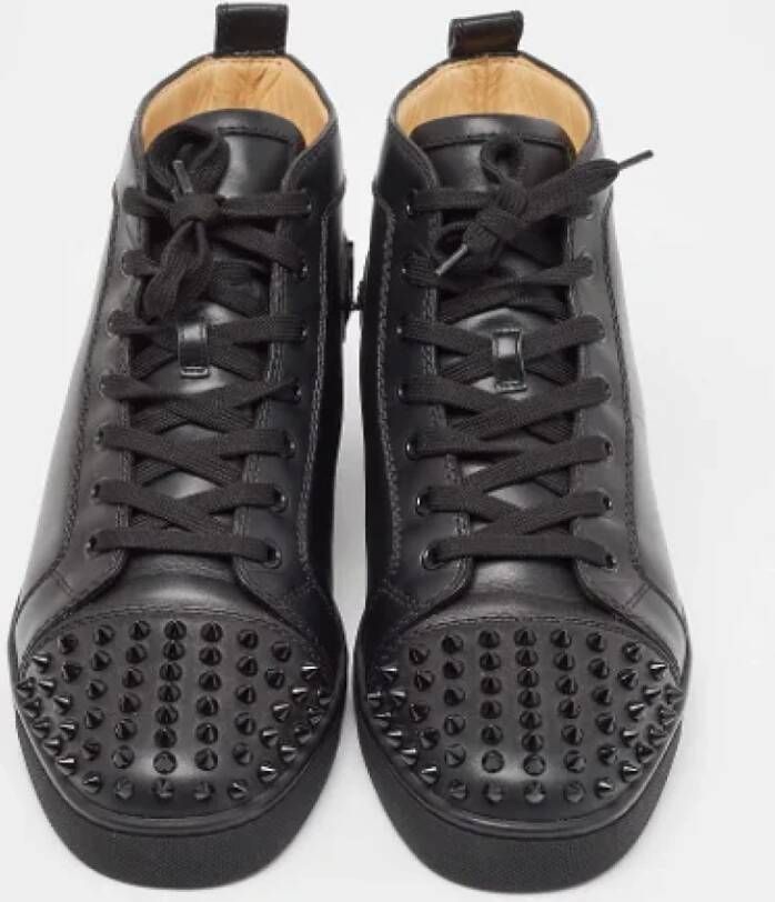 Christian Louboutin Pre-owned Leather sneakers Black Heren