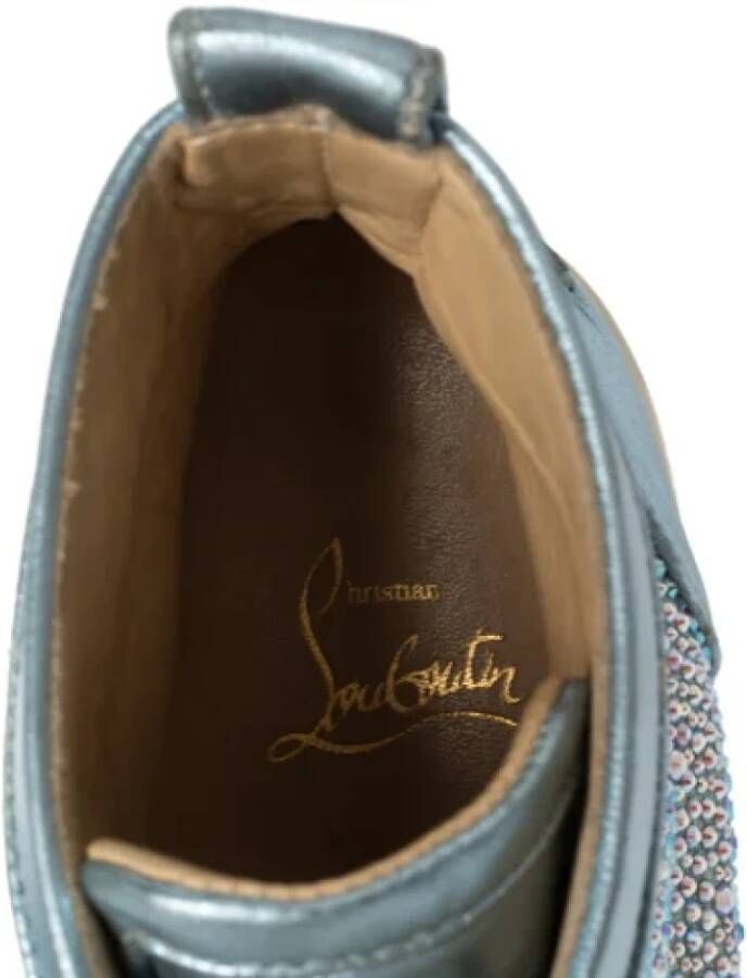 Christian Louboutin Pre-owned Leather sneakers Blue Dames