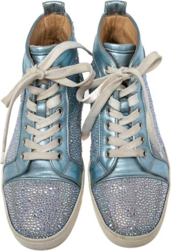 Christian Louboutin Pre-owned Leather sneakers Blue Dames