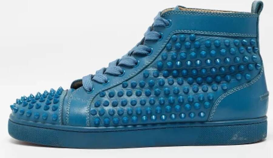 Christian Louboutin Pre-owned Leather sneakers Blue Heren