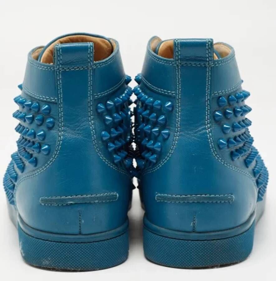 Christian Louboutin Pre-owned Leather sneakers Blue Heren