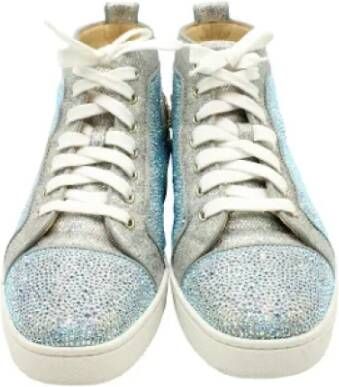 Christian Louboutin Pre-owned Leather sneakers Blue Heren