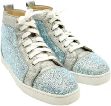 Christian Louboutin Pre-owned Leather sneakers Blue Heren