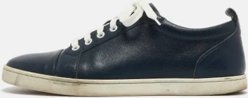 Christian Louboutin Pre-owned Leather sneakers Blue Heren