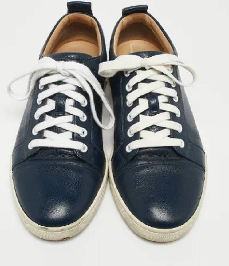 Christian Louboutin Pre-owned Leather sneakers Blue Heren