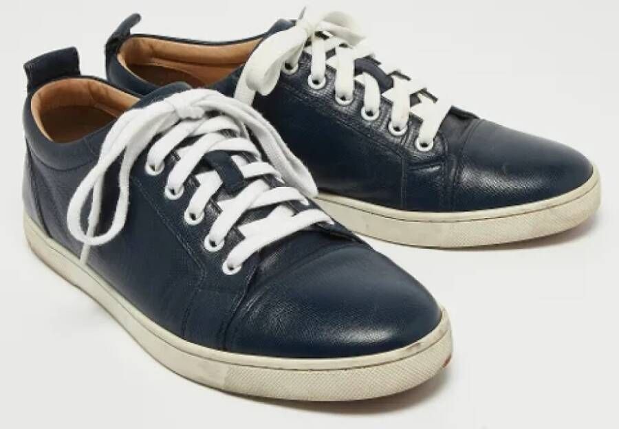 Christian Louboutin Pre-owned Leather sneakers Blue Heren