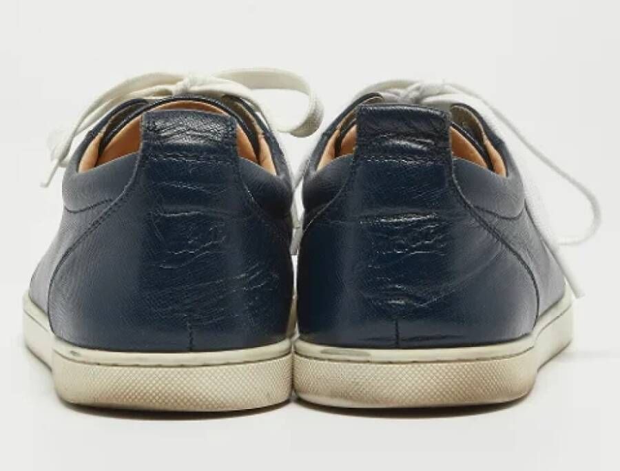 Christian Louboutin Pre-owned Leather sneakers Blue Heren