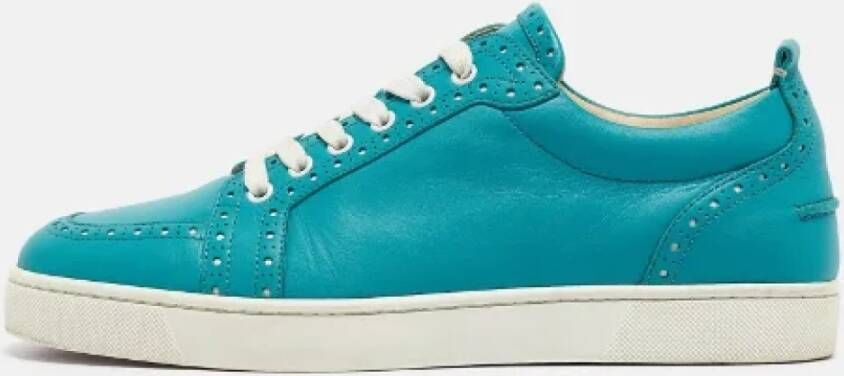 Christian Louboutin Pre-owned Leather sneakers Blue Heren