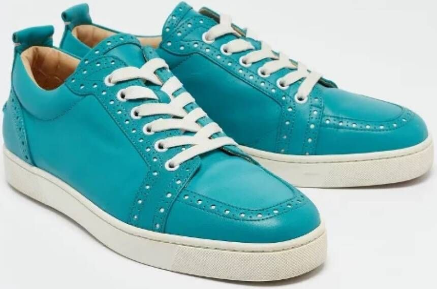 Christian Louboutin Pre-owned Leather sneakers Blue Heren