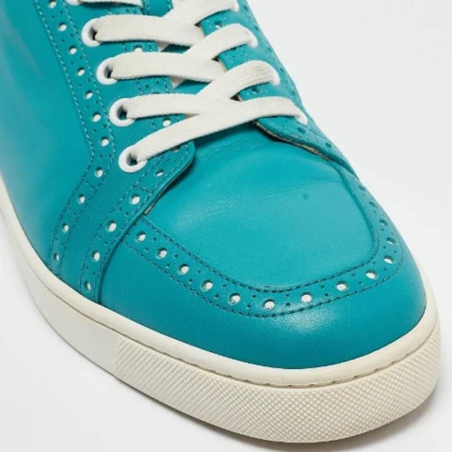 Christian Louboutin Pre-owned Leather sneakers Blue Heren