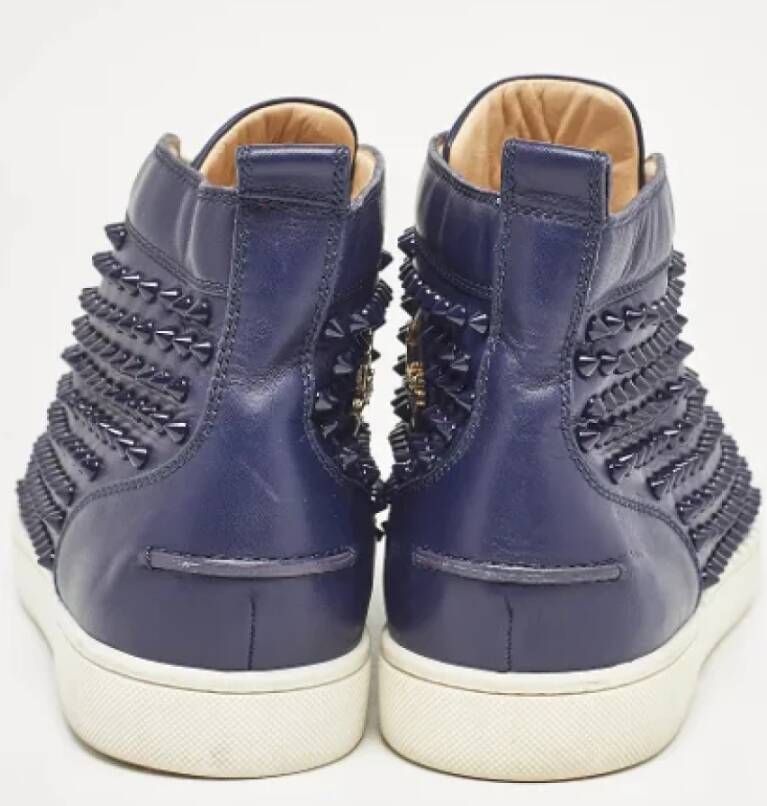 Christian Louboutin Pre-owned Leather sneakers Blue Heren