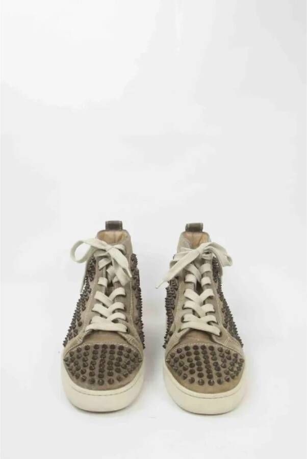 Christian Louboutin Pre-owned Leather sneakers Brown Dames