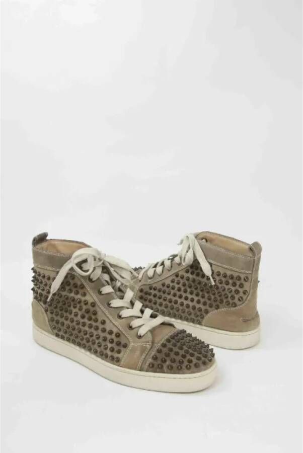 Christian Louboutin Pre-owned Leather sneakers Brown Dames