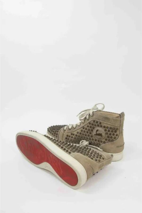 Christian Louboutin Pre-owned Leather sneakers Brown Dames