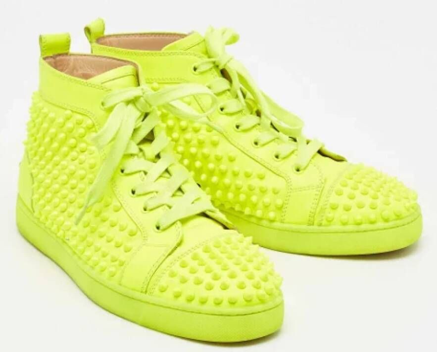 Christian Louboutin Pre-owned Leather sneakers Green Heren