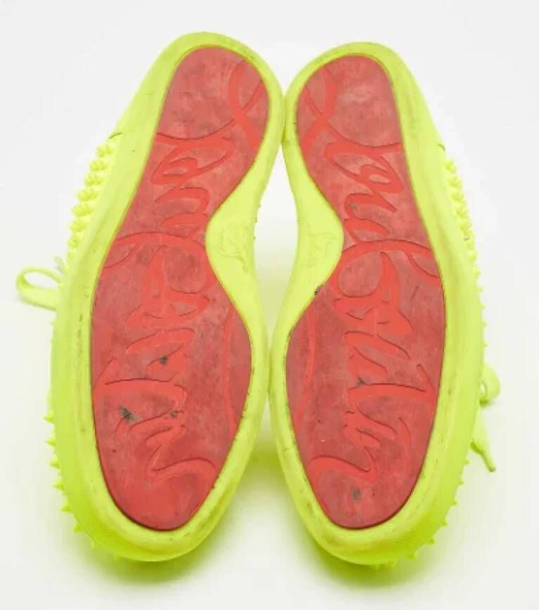 Christian Louboutin Pre-owned Leather sneakers Green Heren