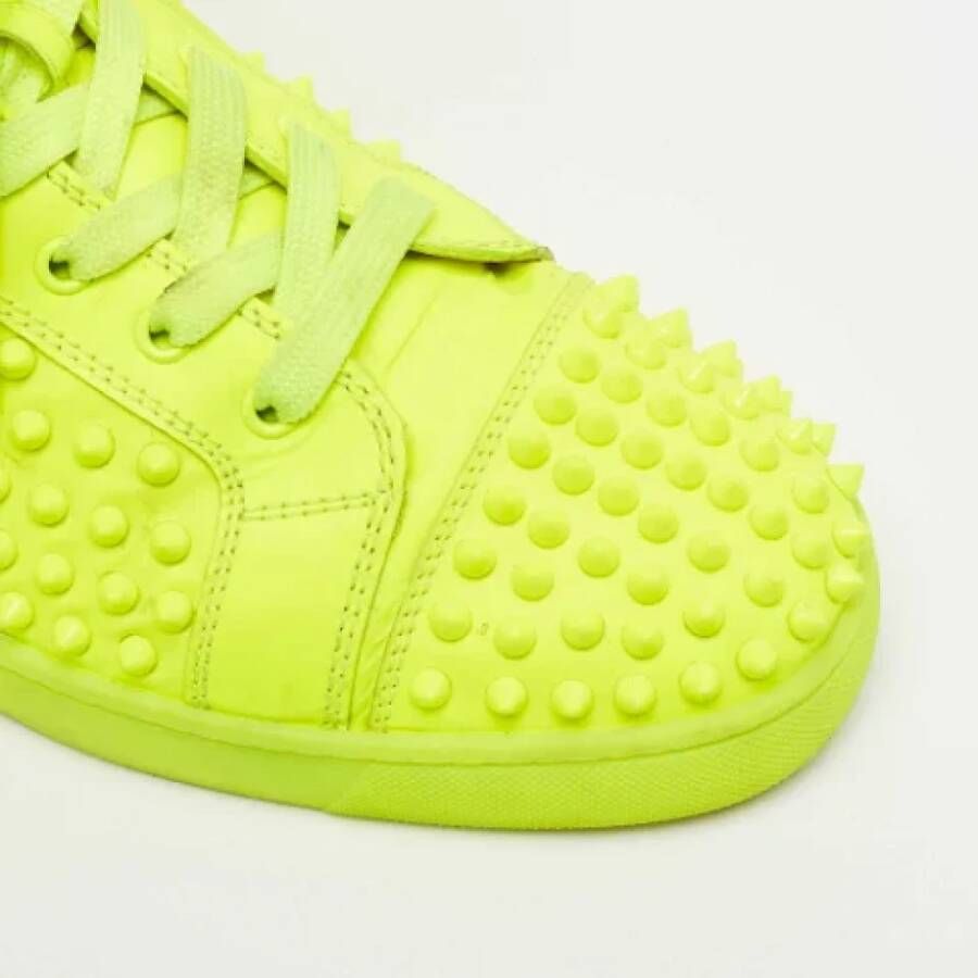 Christian Louboutin Pre-owned Leather sneakers Green Heren