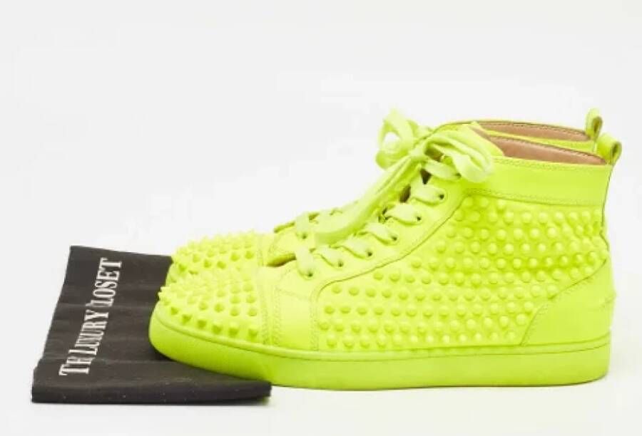 Christian Louboutin Pre-owned Leather sneakers Green Heren