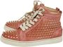 Christian Louboutin Pre-owned Leather sneakers Orange Dames - Thumbnail 3