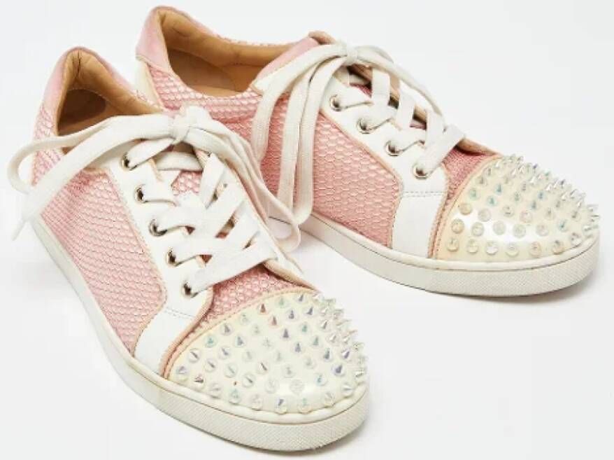 Christian Louboutin Pre-owned Leather sneakers Pink Dames