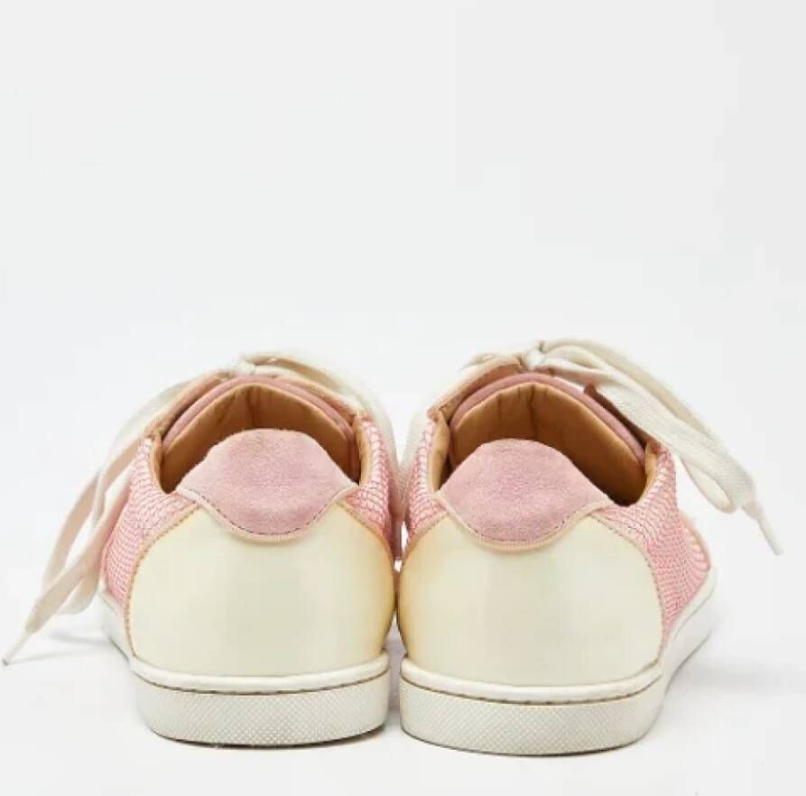 Christian Louboutin Pre-owned Leather sneakers Pink Dames