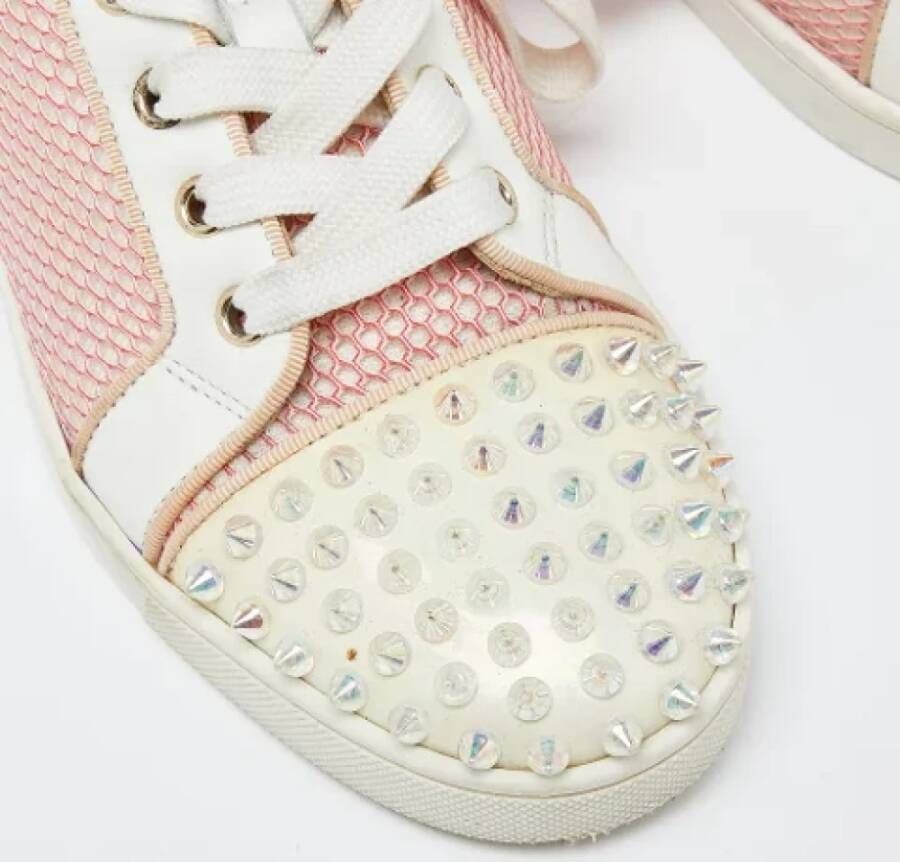 Christian Louboutin Pre-owned Leather sneakers Pink Dames