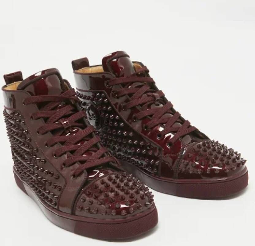 Christian Louboutin Pre-owned Leather sneakers Red Heren