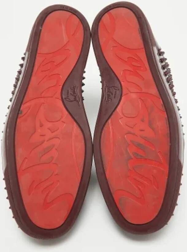 Christian Louboutin Pre-owned Leather sneakers Red Heren