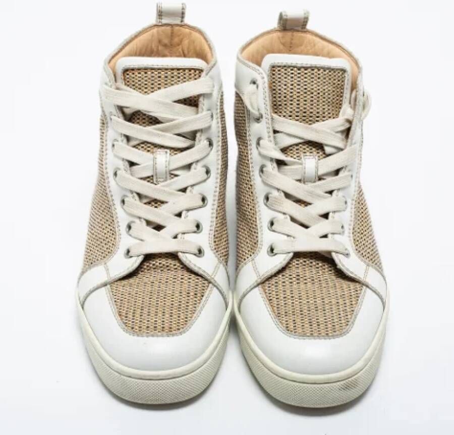 Christian Louboutin Pre-owned Leather sneakers White Dames