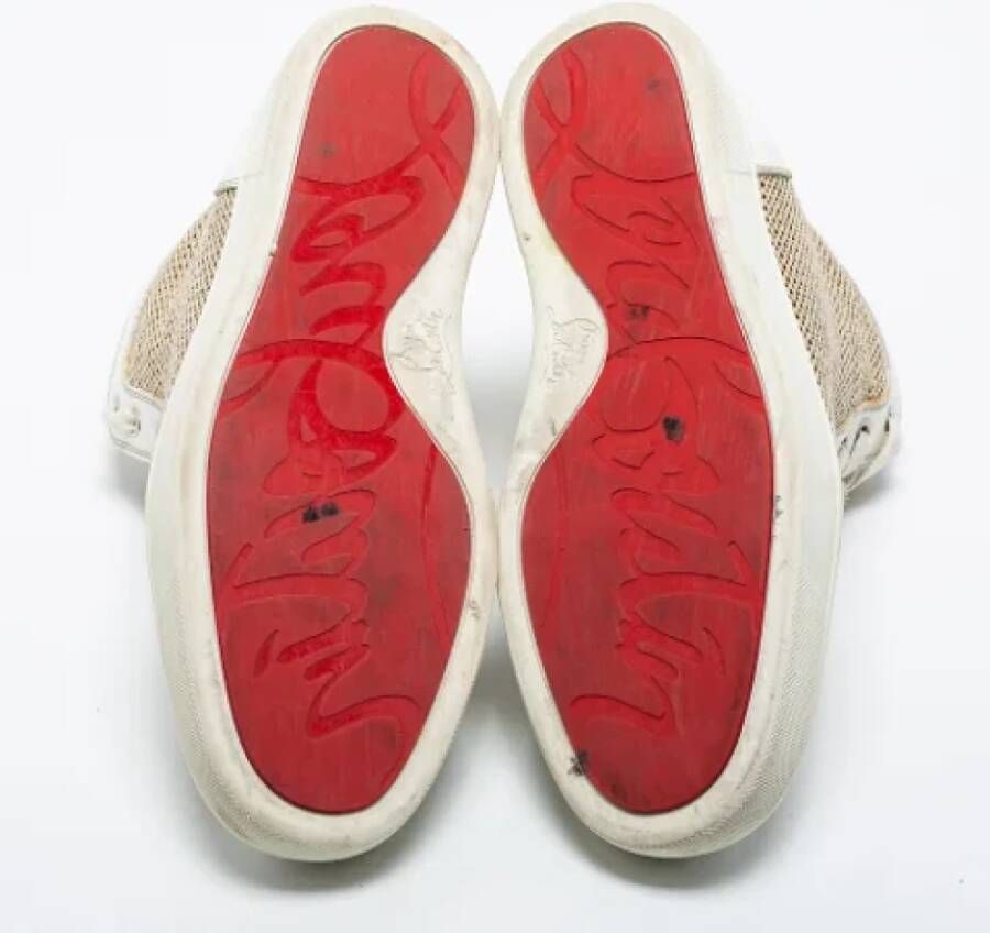 Christian Louboutin Pre-owned Leather sneakers White Dames