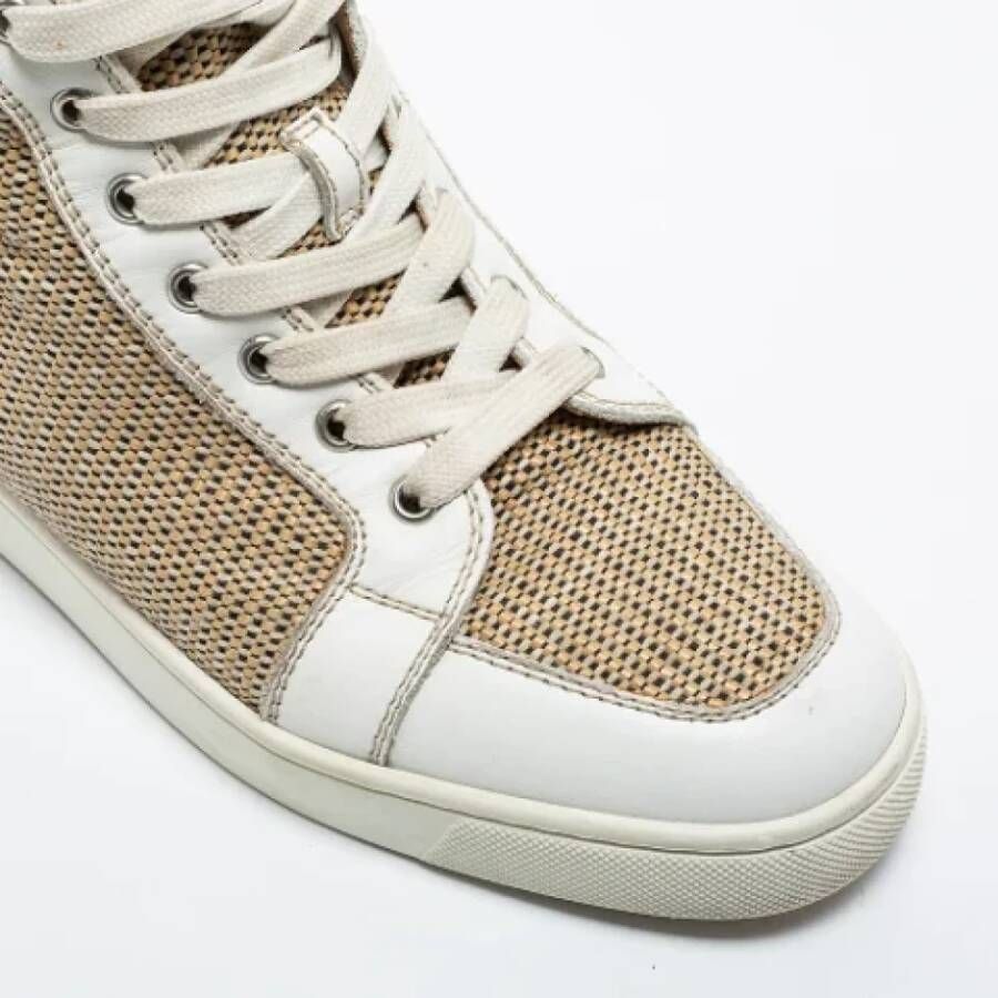 Christian Louboutin Pre-owned Leather sneakers White Dames