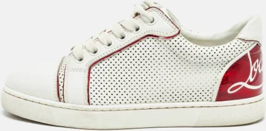 Christian Louboutin Pre-owned Leather sneakers White Dames