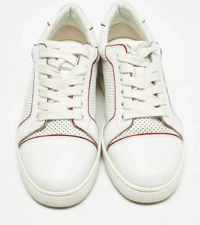 Christian Louboutin Pre-owned Leather sneakers White Dames